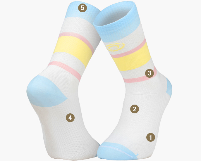 Light RUN high Ibiza socks Blue pastel